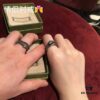 Valentine's Gift ❤️ Gucci Garden Series Sterling Silver Snake Couple Ring