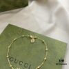 Gucci Gucci 925 Sterling Silver Double G Floral 18K White Gold Diamond Bracelet