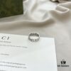 Gucci 925 Sterling Silver Double G Interlocking Wide Ring