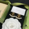 Gucci GG Pearl Inlaid Diamond Elegant Retro Stud Earrings