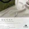 Gucci 925 Sterling Silver Double G Interlocking Narrow Ring