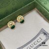 Gucci Lion Head Diamond-Paved Vintage Earrings 🦁️ 💚