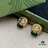Gucci Lion Head Diamond-Paved Vintage Earrings 🦁️ 💚