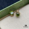 Gucci Double G Diamond-Paved Elegant Vintage Stud Earrings