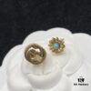 Gucci GG Diamond-Paved Floral Vintage Stud Earrings