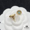 Gucci GG Diamond-Paved Floral Vintage Stud Earrings