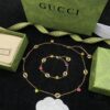 Gucci GUCCI New Colorful Diamond Elegant Retro Necklace Bracelet 💚