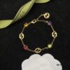 Gucci GUCCI New Colorful Diamond Elegant Retro Necklace Bracelet 💚