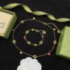 Gucci GUCCI New Colorful Diamond Elegant Retro Necklace Bracelet 💚