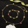 Gucci GUCCI New Colorful Diamond Elegant Retro Necklace Bracelet 💚