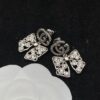 Gucci Double G Bow Diamond-Paved Elegant Stud Earrings 💚