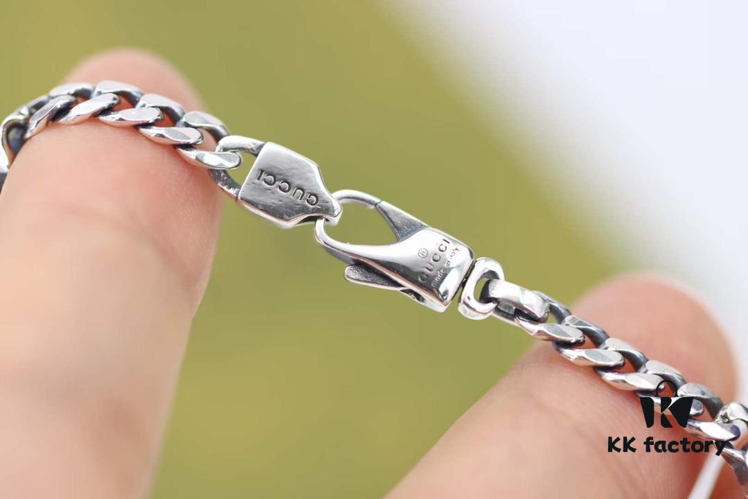 New Arrival💗 Gucci Interlocking Black Enamel Double G Chain Necklace 5354280