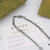 New Arrival💗 Gucci Interlocking Black Enamel Double G Chain Necklace 5354280
