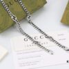New Arrival💗 Gucci Interlocking Black Enamel Double G Chain Necklace 5354280