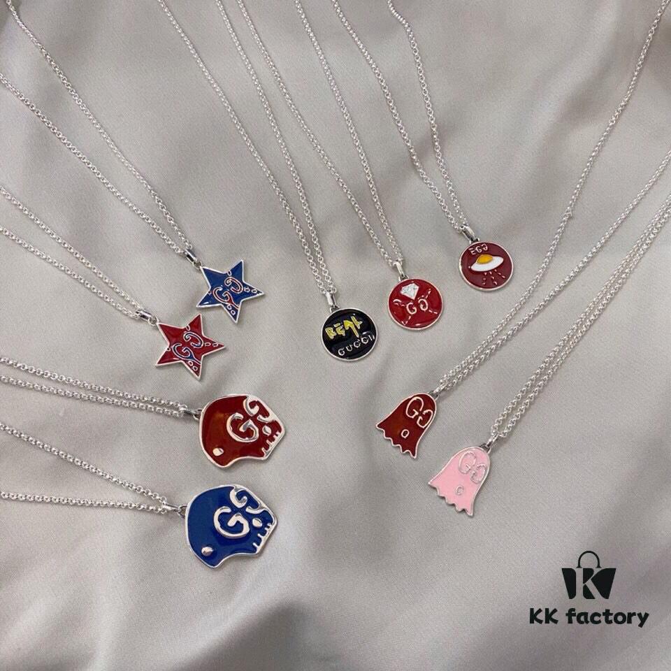 Gucci REAL Series 925 Sterling Silver 6-Piece Necklace