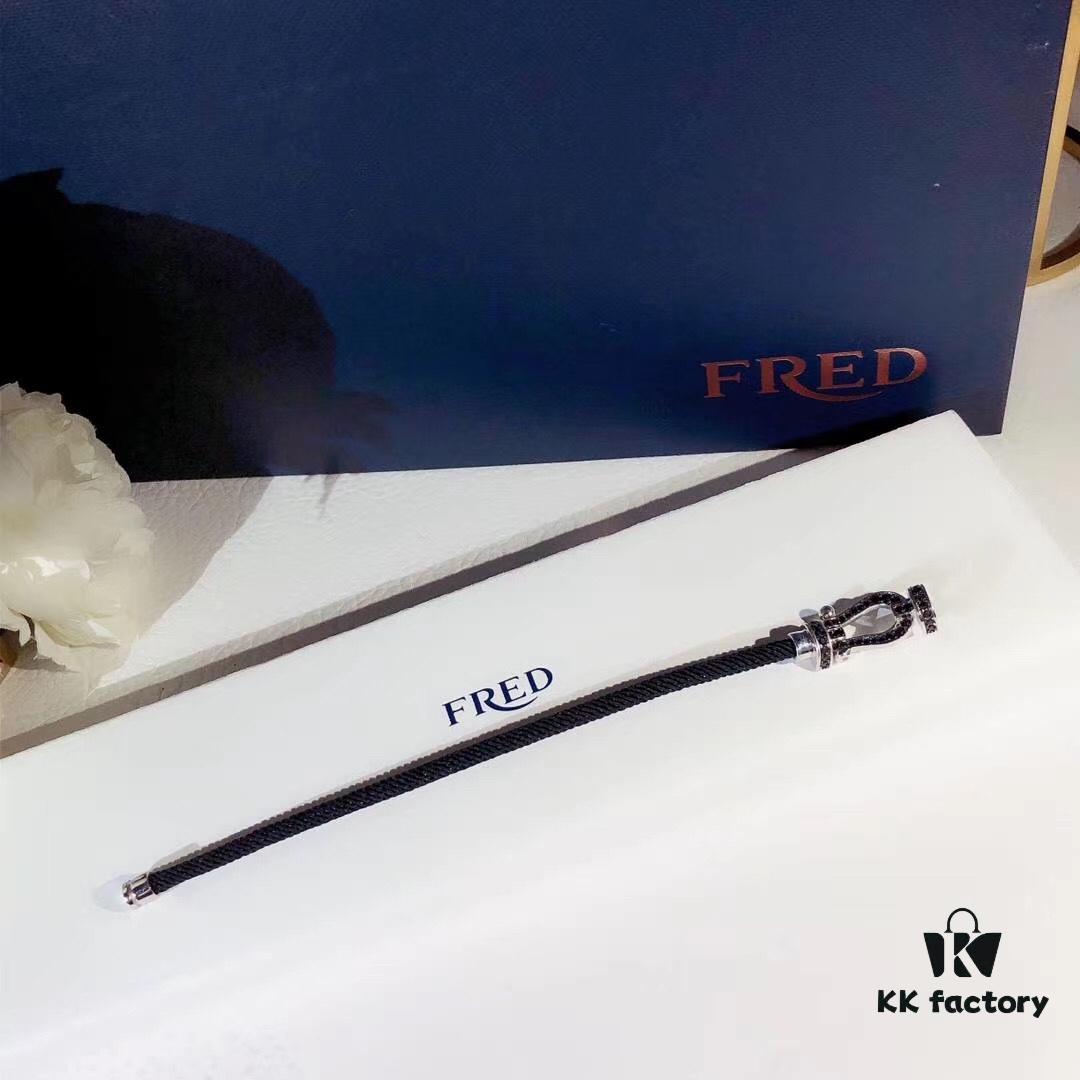 New Arrival! Fred Force 10 Bracelet, Luxury Fashion Statement, 18K Gold Electroplated Stainless Steel with Full Diamond-Set Horseshoe Clasp