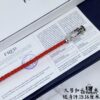 V Gold Material + Large Red Cord. 💥 New Arrival ❤️ Hot 🎉 Fred Large Red Cord White Gold Black Diamond Buckle Bracelet 👉🏻 Luxury Fashion Elegant Design, High-End Custom Jewelry with Thickened 18K Gold Plating and Precision Micro-Inlay, Must-Have Item for Influencers and Fashion Enthusiasts