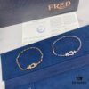 New 925 Sterling Silver Luxury Buckle Bracelet by Fred, Micro-Paved 18K Gold Plated, Thickened Platinum Rose Gold Fashion Designer Jewelry
