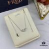 Fred Force 18K Gold Plated Sterling Silver Horseshoe Pendant Necklace with Full Diamond Micro-Pave Clasp