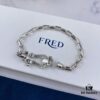 New Arrival! Fred Large Buckle Bracelet – High-End Custom Pure Silver, Thickened 18K Gold Plated, Precision Micro-Pave, Fashion Statement Piece in Platinum and Rose Gold