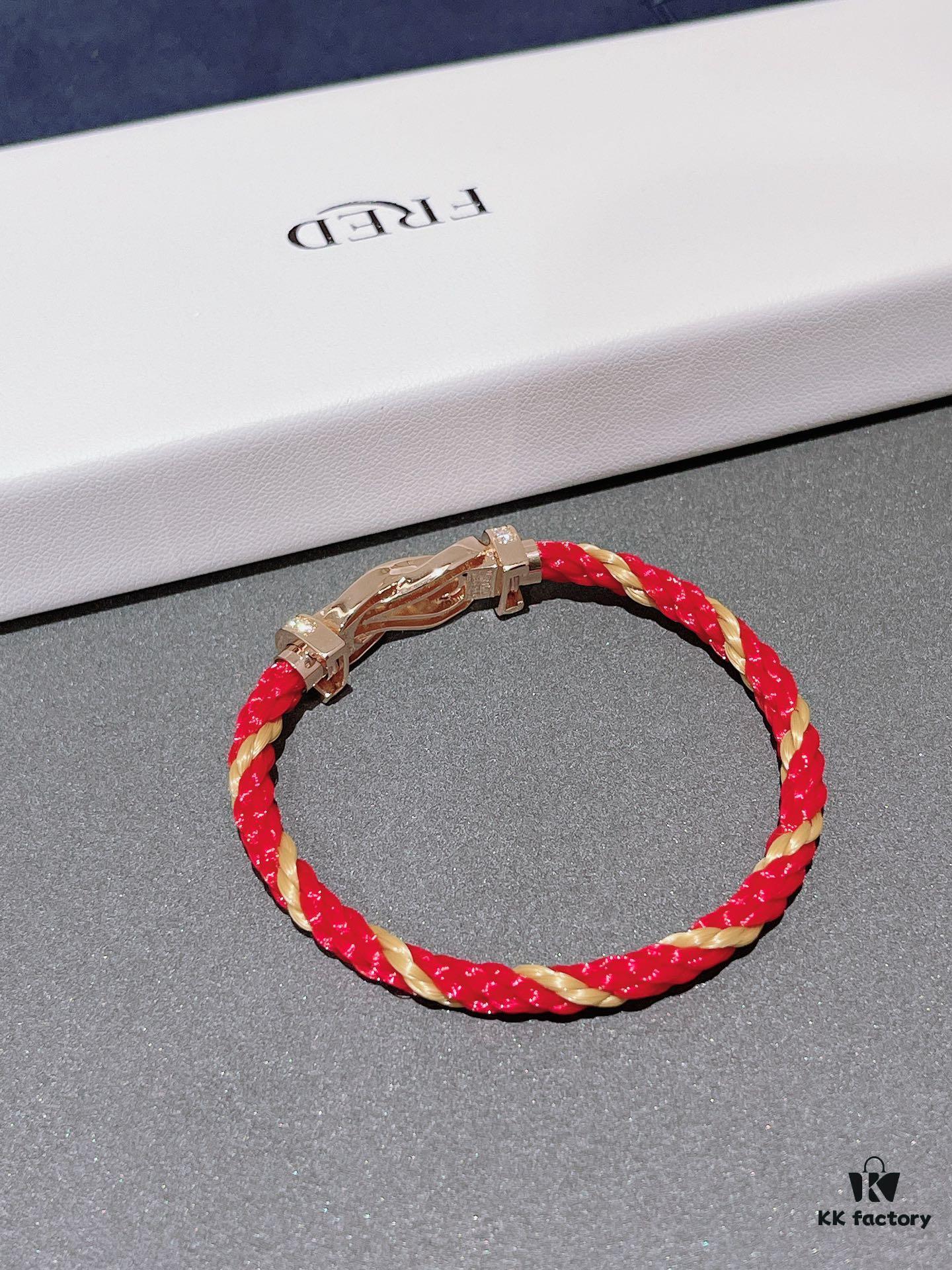 Multicolor Nylon Rope Chain (Rose Gold Tone)