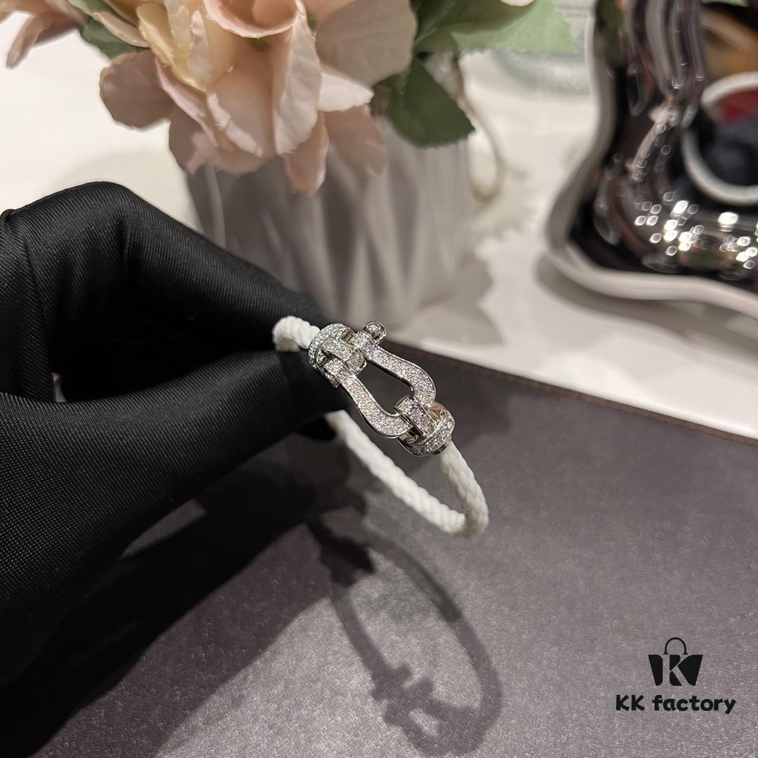 Fred Jewelry White Diamond-Paved Bracelet