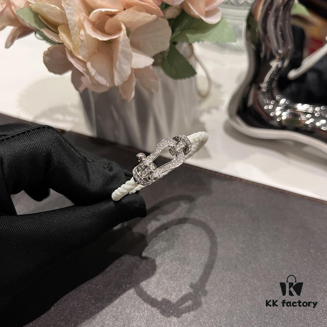 Fred Jewelry White Diamond-Paved Bracelet