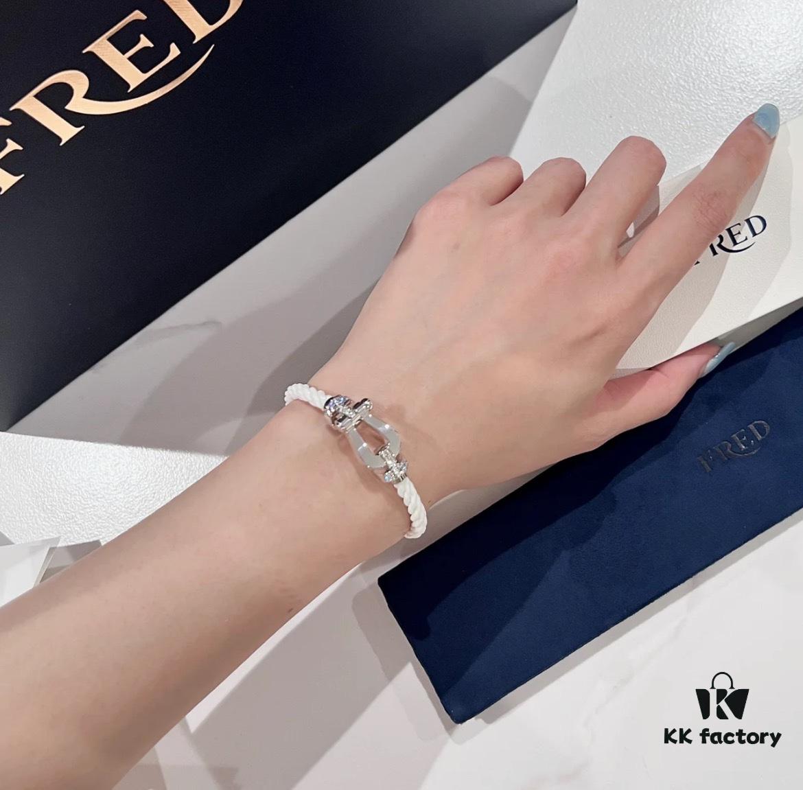 Fred Jewelry White Diamond-Paved Bracelet