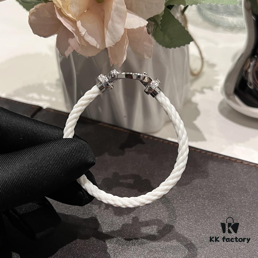Fred Jewelry White Diamond-Paved Bracelet