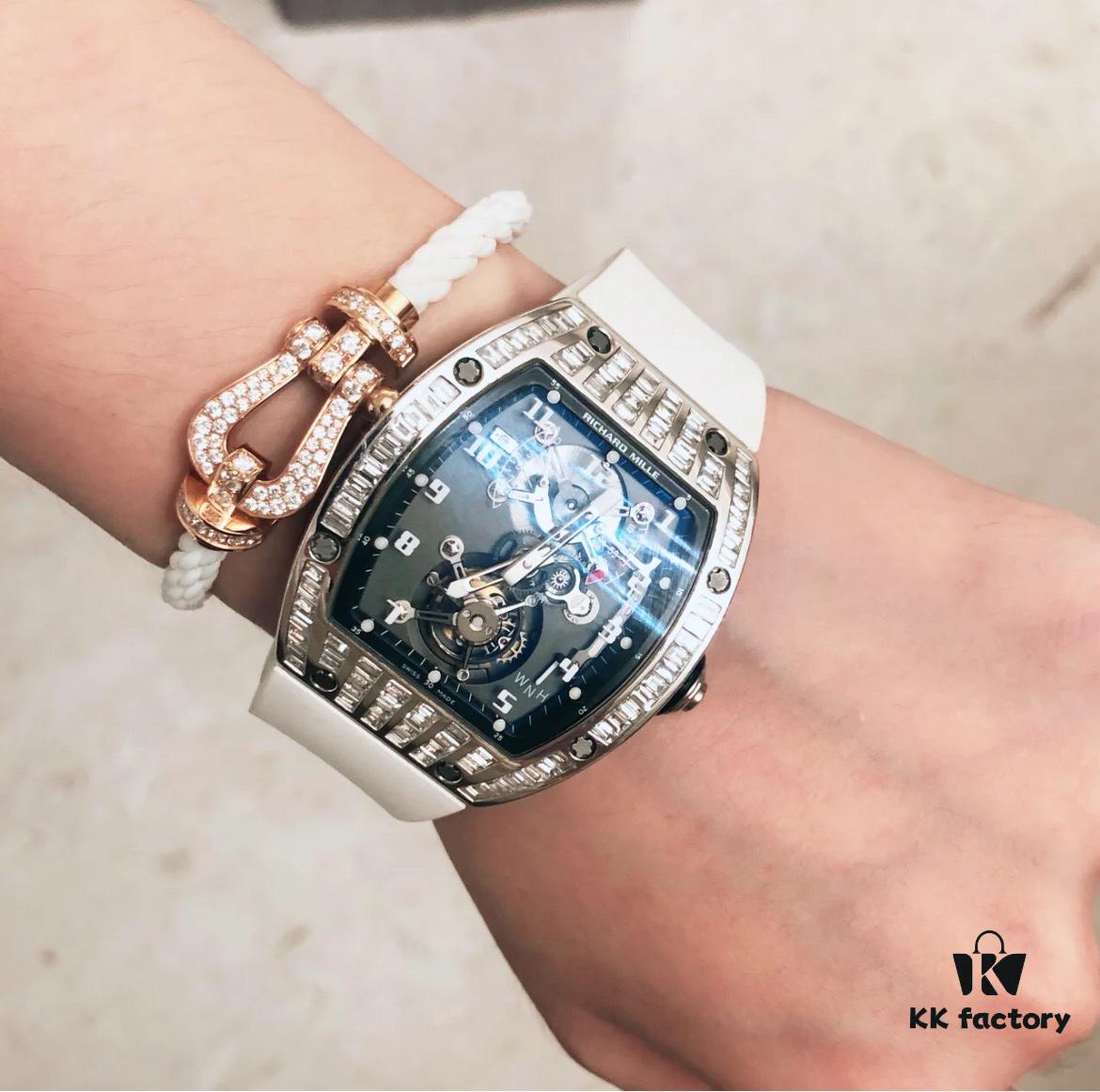 FRED Large Diamond-Paved White Bracelet