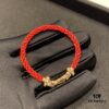 FRED Force 10 Bracelet - Large Rose Gold with Diamonds, Classic Red String