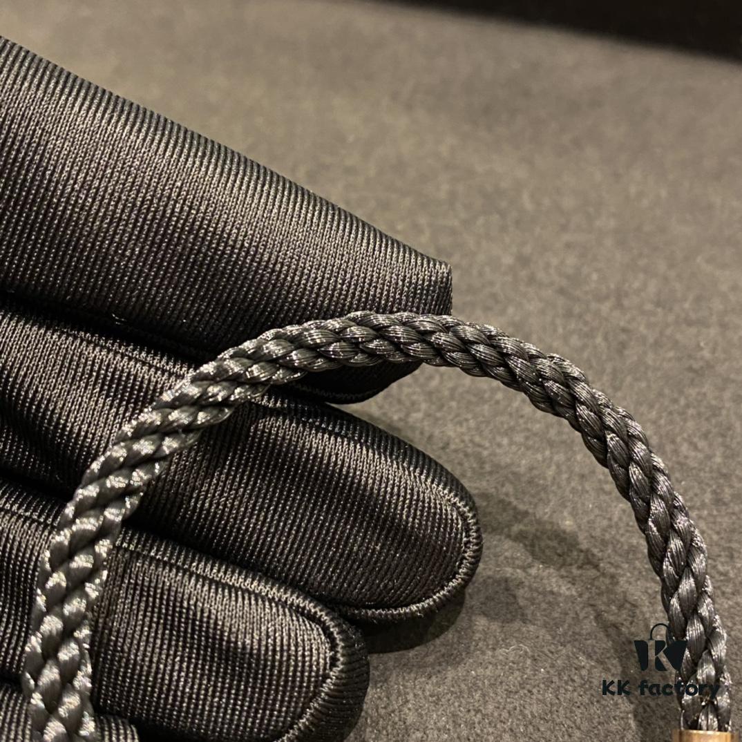 FRED Force 10 Bracelet in Rose Gold-Plated with Diamond Accents, Black Nylon Cord and Stainless Steel