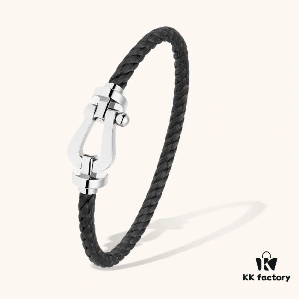 New Arrival! Couple Bracelet by Fred, One-to-One Precision Craftsmanship, Stainless Steel Braided Chain with Micro-Paved Design, Must-Have Fashion Accessory for Trendsetters