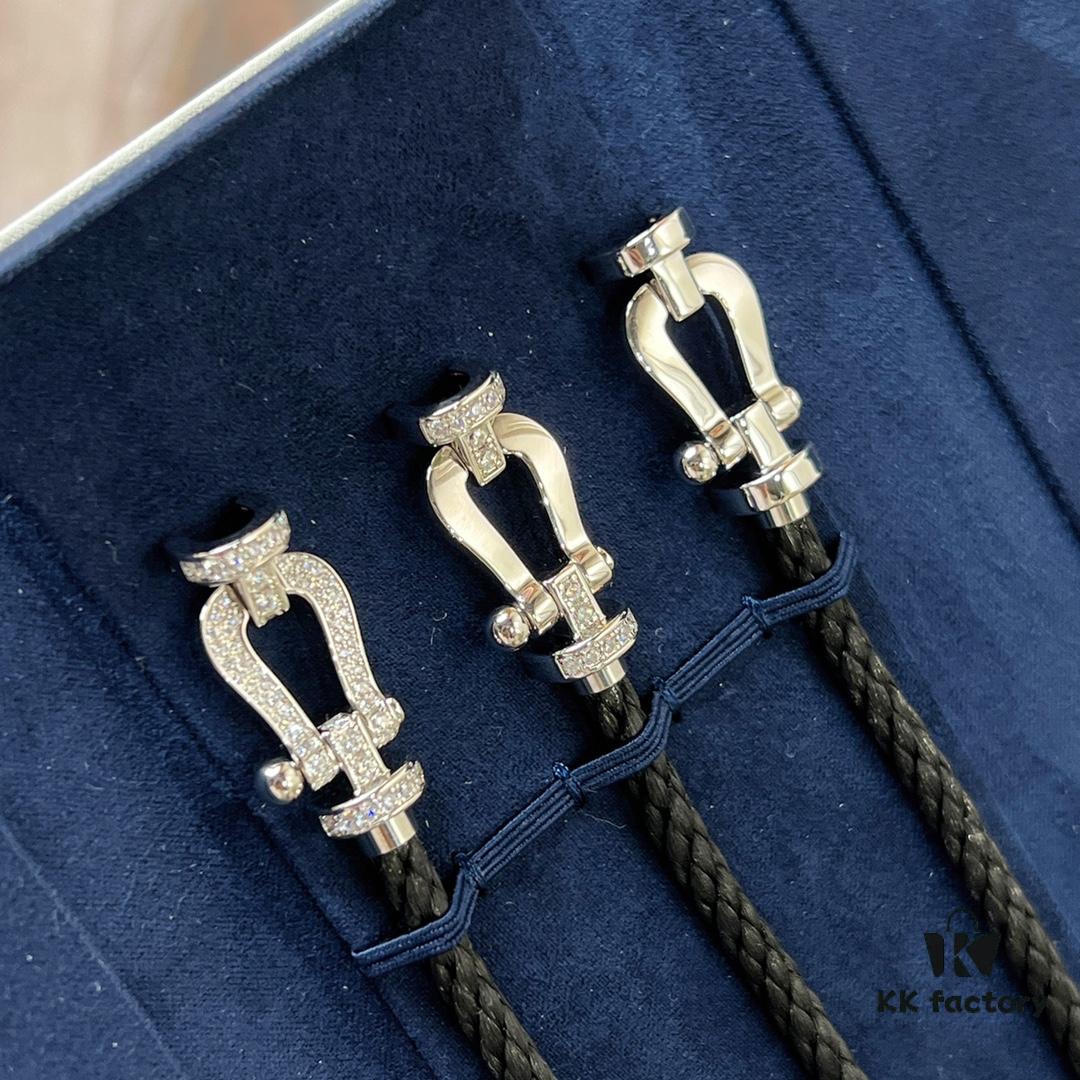 New Arrival! Couple Bracelet by Fred, One-to-One Precision Craftsmanship, Stainless Steel Braided Chain with Micro-Paved Design, Must-Have Fashion Accessory for Trendsetters