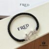 New Arrival! Couple Bracelet by Fred, One-to-One Precision Craftsmanship, Stainless Steel Braided Chain with Micro-Paved Design, Must-Have Fashion Accessory for Trendsetters