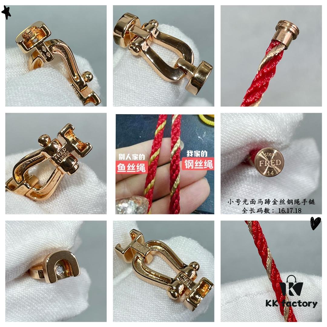 New Release ❤️ Fred Style Small Smooth Horsehoof Gold-Plated Stainless Steel Bracelet – Luxury Fashion Exquisite High-End Custom Design, Thickened 18K Gold Plating, Precision Micro-Set, Must-Have Accessory for Influencers and Trendsetters