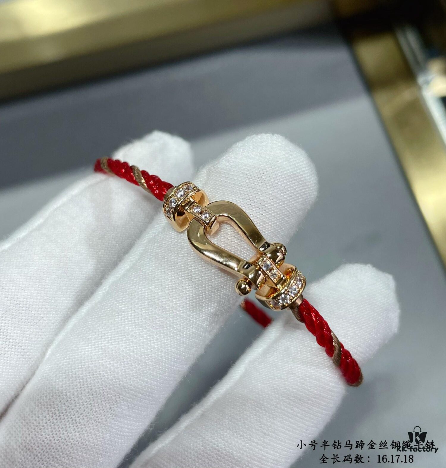 New Release ❤️ Fred Style Small Half-Diamond Horseshoe Gold-Plated Stainless Steel Bracelet – Fashionable, Exquisite, High-End Custom Design