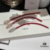 Fred #Horsebit Full Diamond Red Steel Rope Bracelet