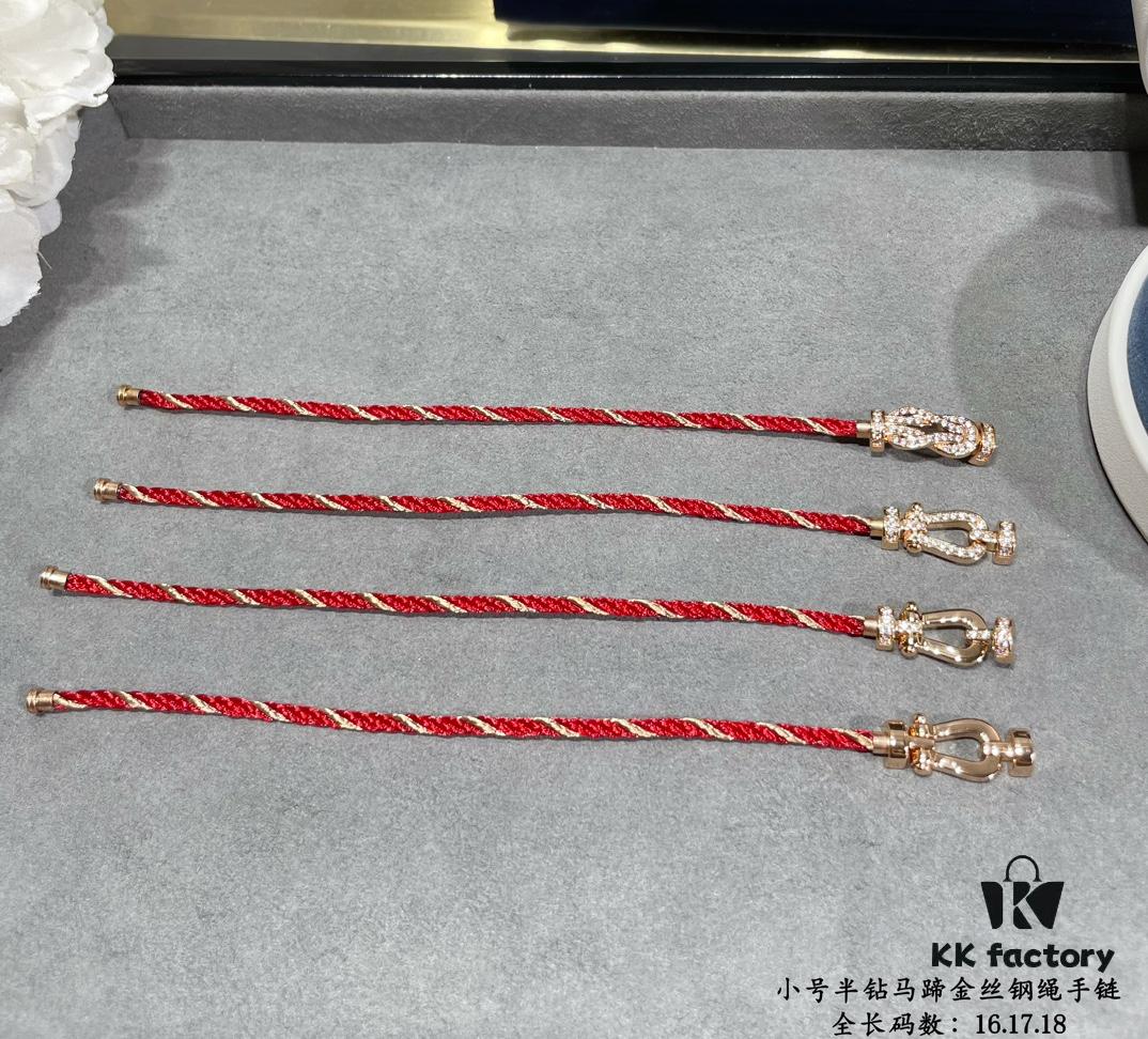 New Release ❤️ Fred Style Small Half-Diamond Horseshoe Gold-Plated Stainless Steel Bracelet – Fashionable, Exquisite, High-End Custom Design