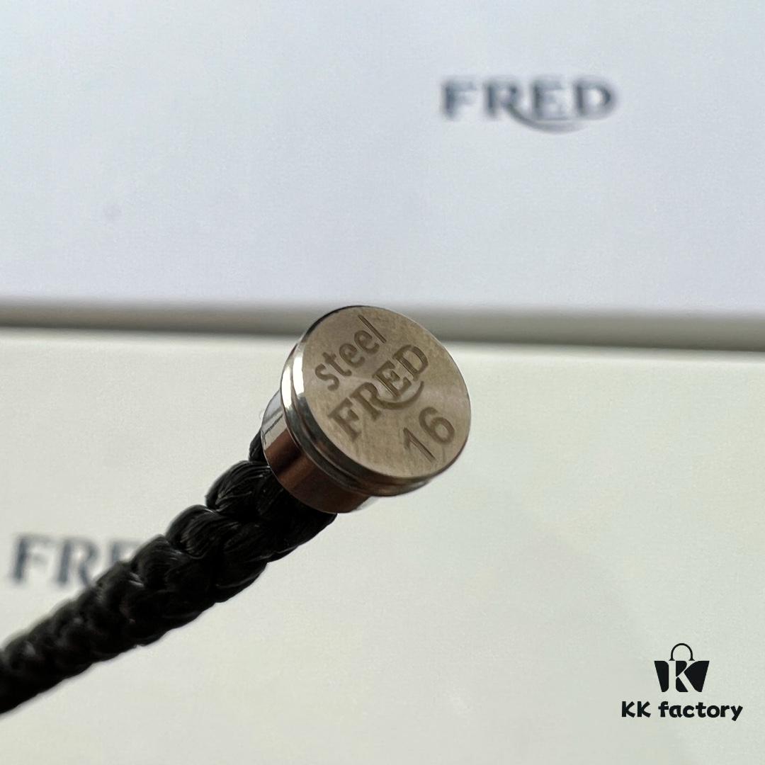 New Arrival! Couple Bracelet by Fred, One-to-One Precision Craftsmanship, Stainless Steel Braided Chain with Micro-Paved Design, Must-Have Fashion Accessory for Trendsetters