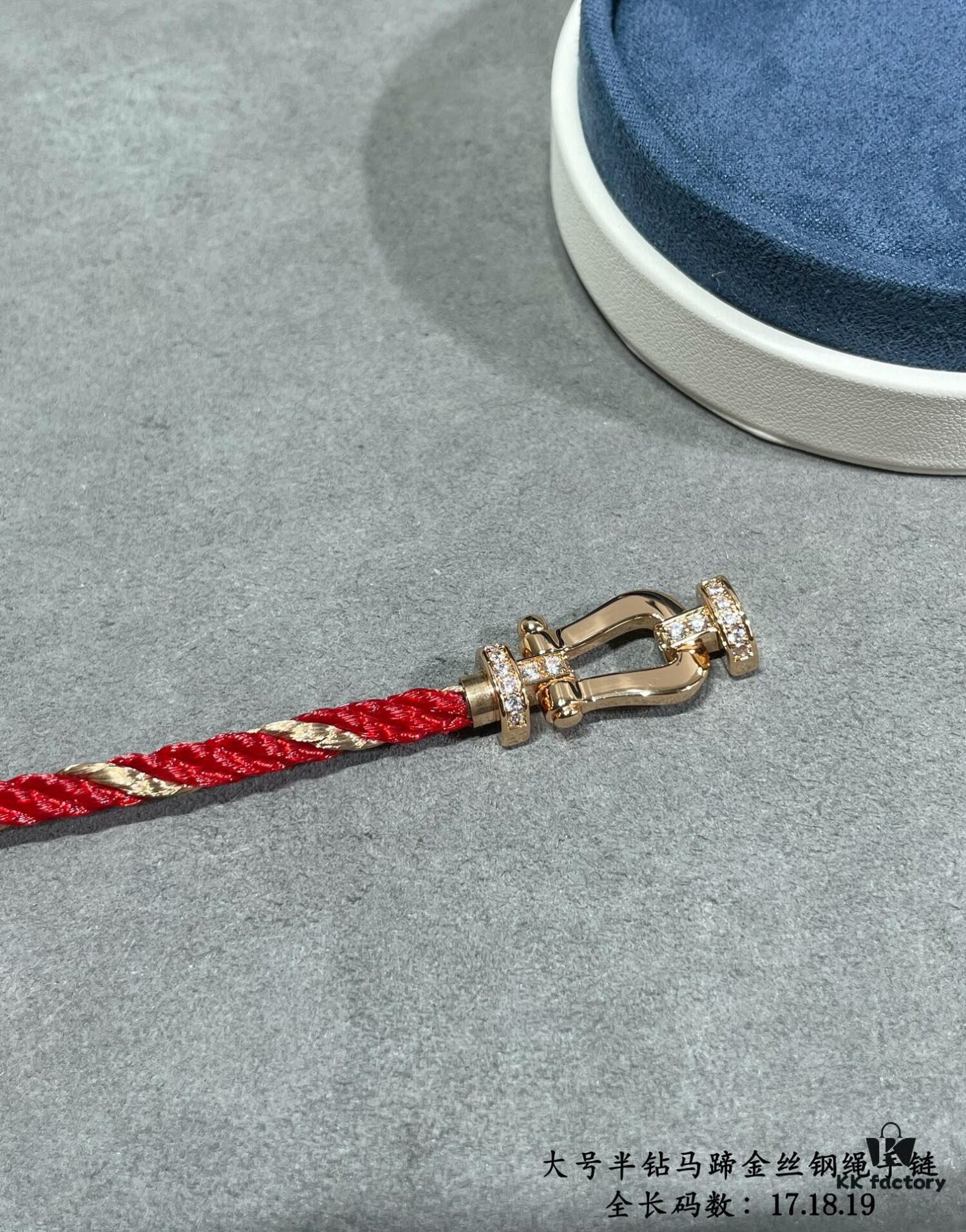 New Release! Fred Large Half-Diamond Horseshoe Gold-Plated Steel Cable Bracelet – High-End Fashion, Exquisite Craftsmanship