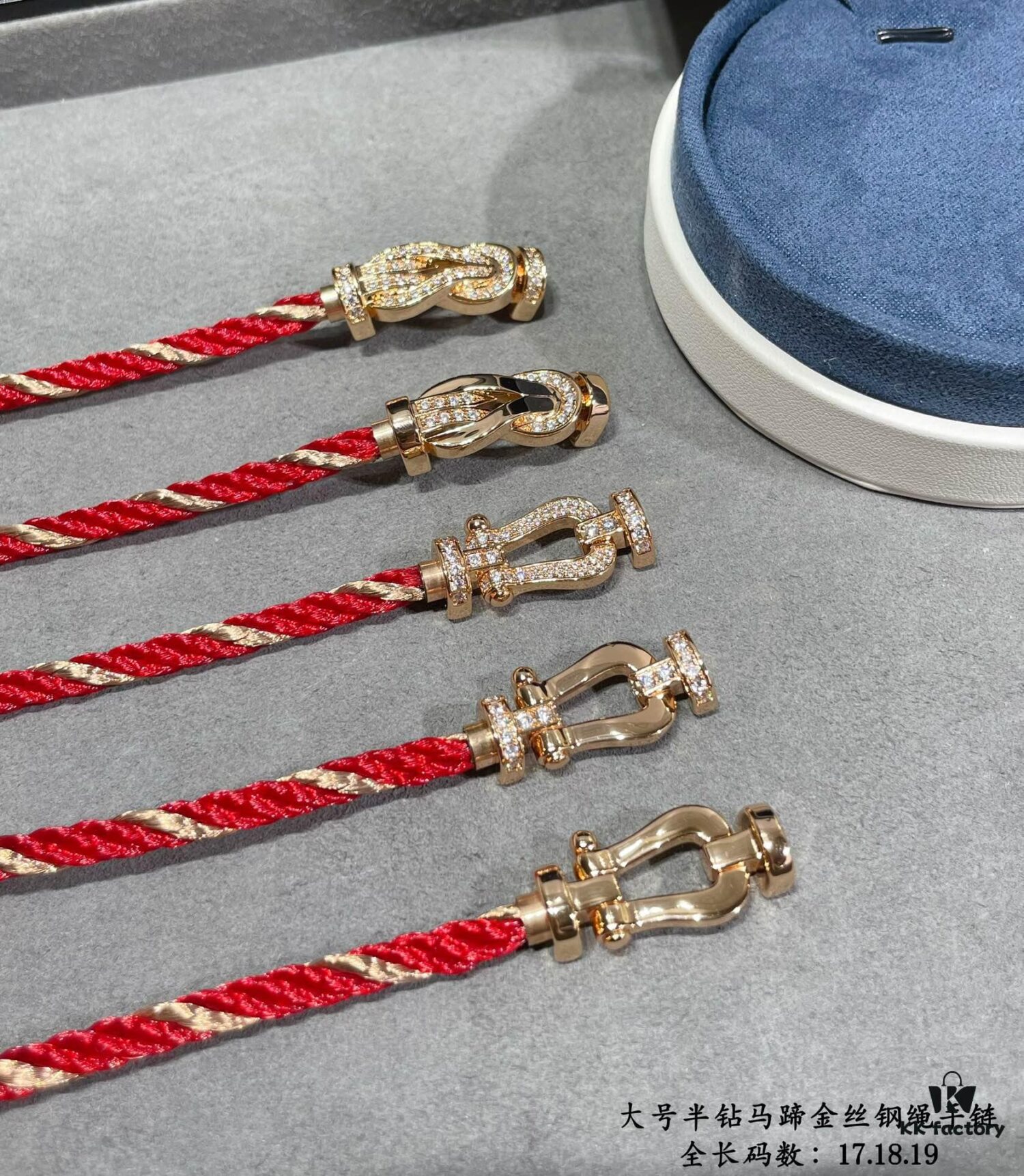 New Release! Fred Large Half-Diamond Horseshoe Gold-Plated Steel Cable Bracelet – High-End Fashion, Exquisite Craftsmanship