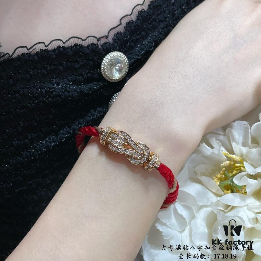 New Arrival ❤️ Fred Large Full Diamond Infinity Clasp Gold-Plated Steel Rope Bracelet – Luxury Fashion Elegant High-End Custom Design, Thickened 18K Gold Plating, Precision Micro-Pave, Must-Have for Influencers and Style Enthusiasts