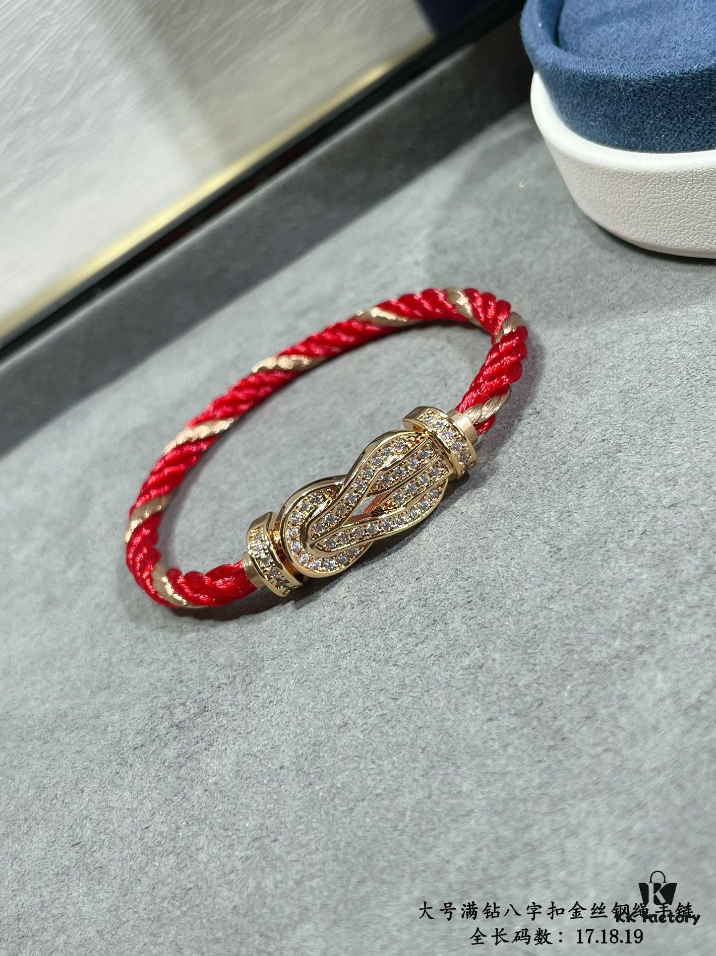 New Arrival ❤️ Fred Large Full Diamond Infinity Clasp Gold-Plated Steel Rope Bracelet – Luxury Fashion Elegant High-End Custom Design, Thickened 18K Gold Plating, Precision Micro-Pave, Must-Have for Influencers and Style Enthusiasts