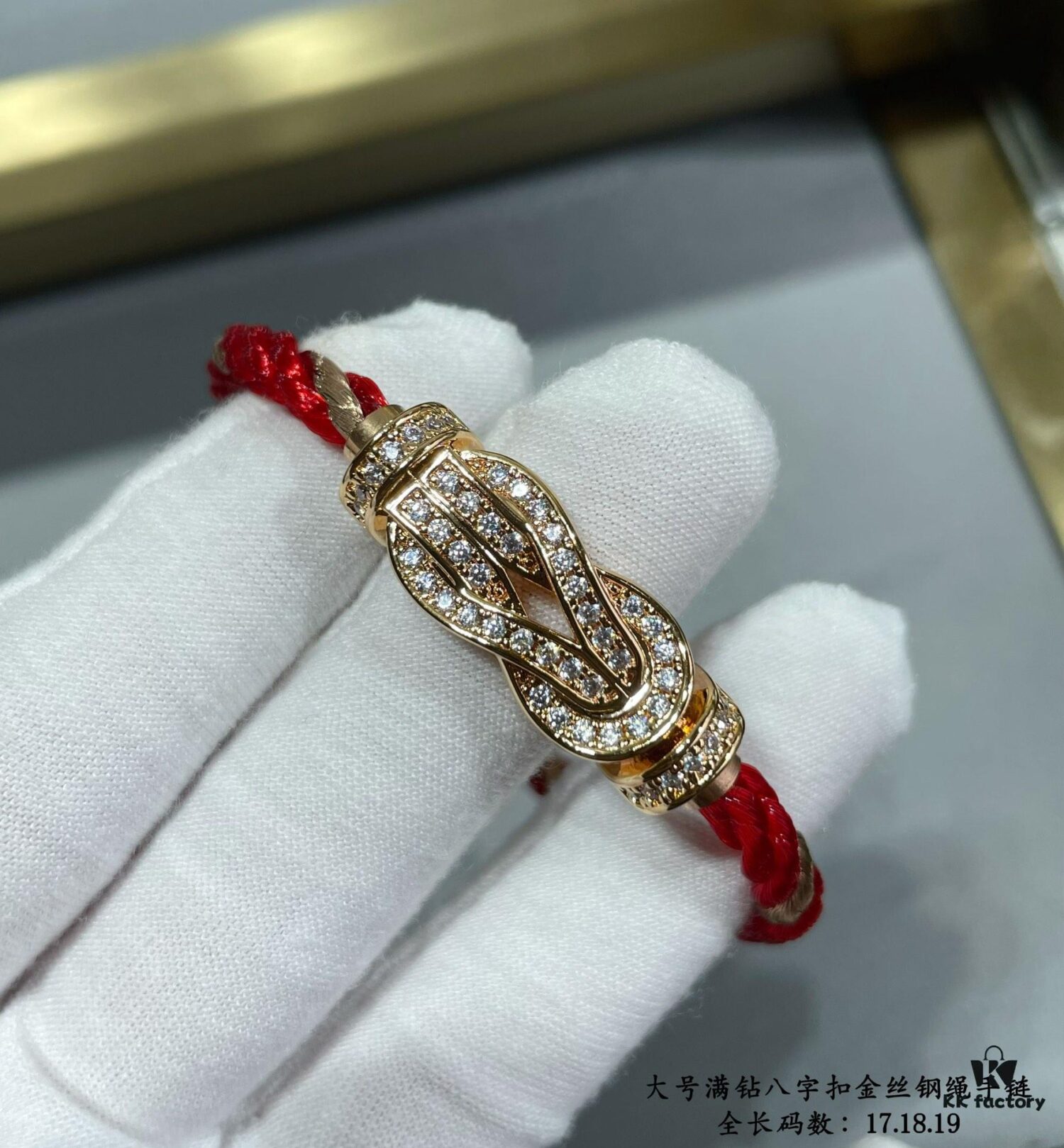 New Arrival ❤️ Fred Large Full Diamond Infinity Clasp Gold-Plated Steel Rope Bracelet – Luxury Fashion Elegant High-End Custom Design, Thickened 18K Gold Plating, Precision Micro-Pave, Must-Have for Influencers and Style Enthusiasts