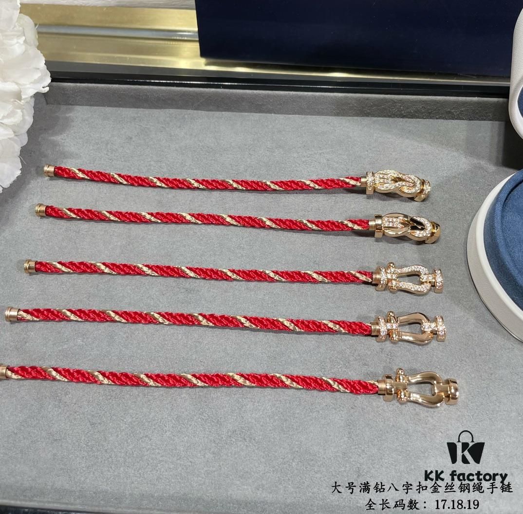 New Arrival ❤️ Fred Large Full Diamond Infinity Clasp Gold-Plated Steel Rope Bracelet – Luxury Fashion Elegant High-End Custom Design, Thickened 18K Gold Plating, Precision Micro-Pave, Must-Have for Influencers and Style Enthusiasts