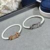 Fred Large Smooth Horseshoe White Rope Bracelet – Luxury Fashion, Exquisite Craftsmanship, High-End Custom Design with Thickened 18K Gold Plated Finish, Precision Micro-Pave, Must-Have Accessory for Influencers and Style Enthusiasts