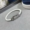 Fred Large Smooth Horseshoe White Rope Bracelet – Luxury Fashion, Exquisite Craftsmanship, High-End Custom Design with Thickened 18K Gold Plated Finish, Precision Micro-Pave, Must-Have Accessory for Influencers and Style Enthusiasts