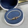 Fred Small Horseshoe Snap Buckle Steel Rope Bracelet, Fashionable and Exquisite, High-End Customized 18K Gold Plated Craftsmanship, Precision Micro-Inlay, Must-Have Item for Influencers and Fashion Enthusiasts