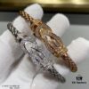 Fred Large Full Diamond Infinity Clasp Steel Rope Bracelet – Luxury Fashion Exquisite High-End Custom Design, Thickened 18K Gold Plated Craftsmanship, Precision Micro-Pave, Must-Have Item for Influencers and Style Seekers